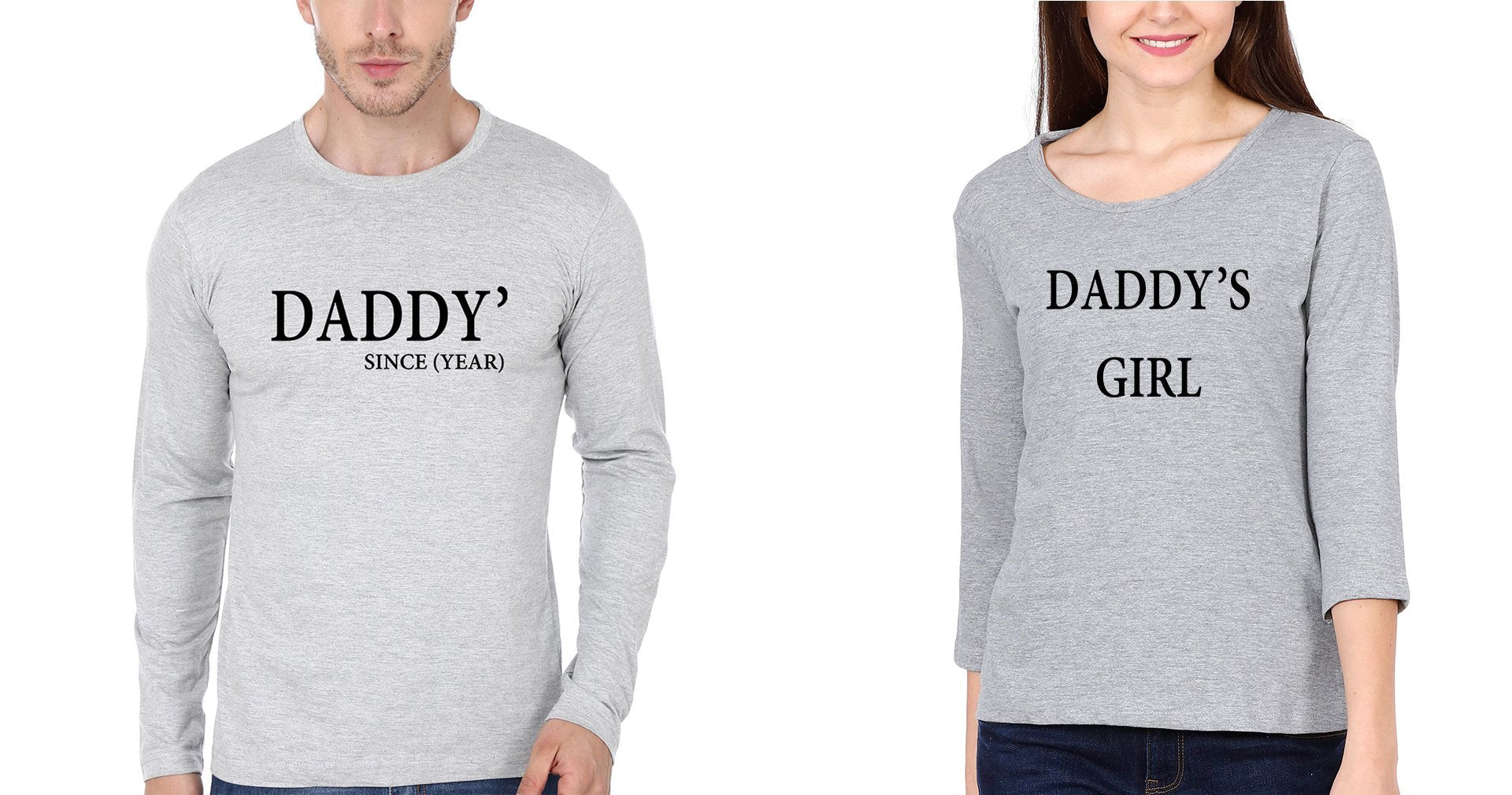 Daddy Since Father and Daughter Matching Full Sleeves T-Shirt- FunkyTradition