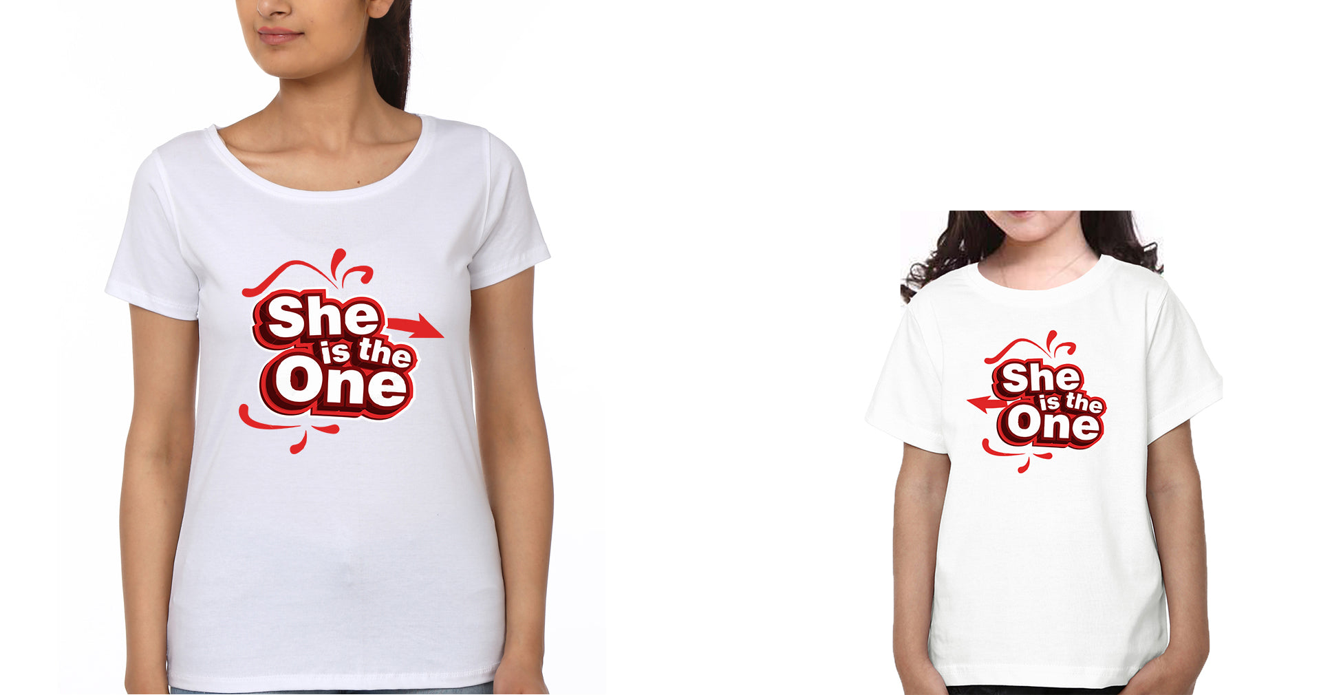 She Is The One Mother and Daughter Matching T-Shirt- FunkyTradition