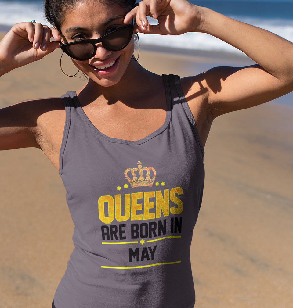 Queens Are Born In May Women Tank Top-FunkyTradition
