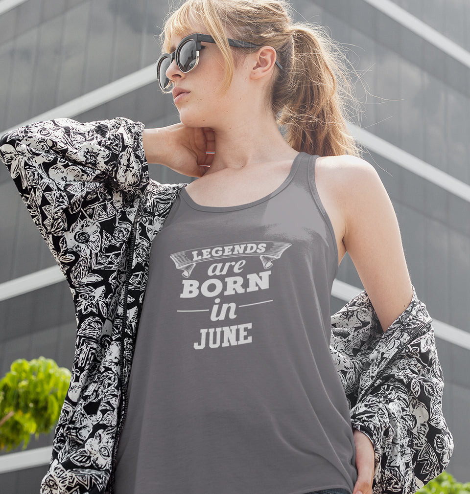 Legends are Born in June Women Tank Top-FunkyTradition