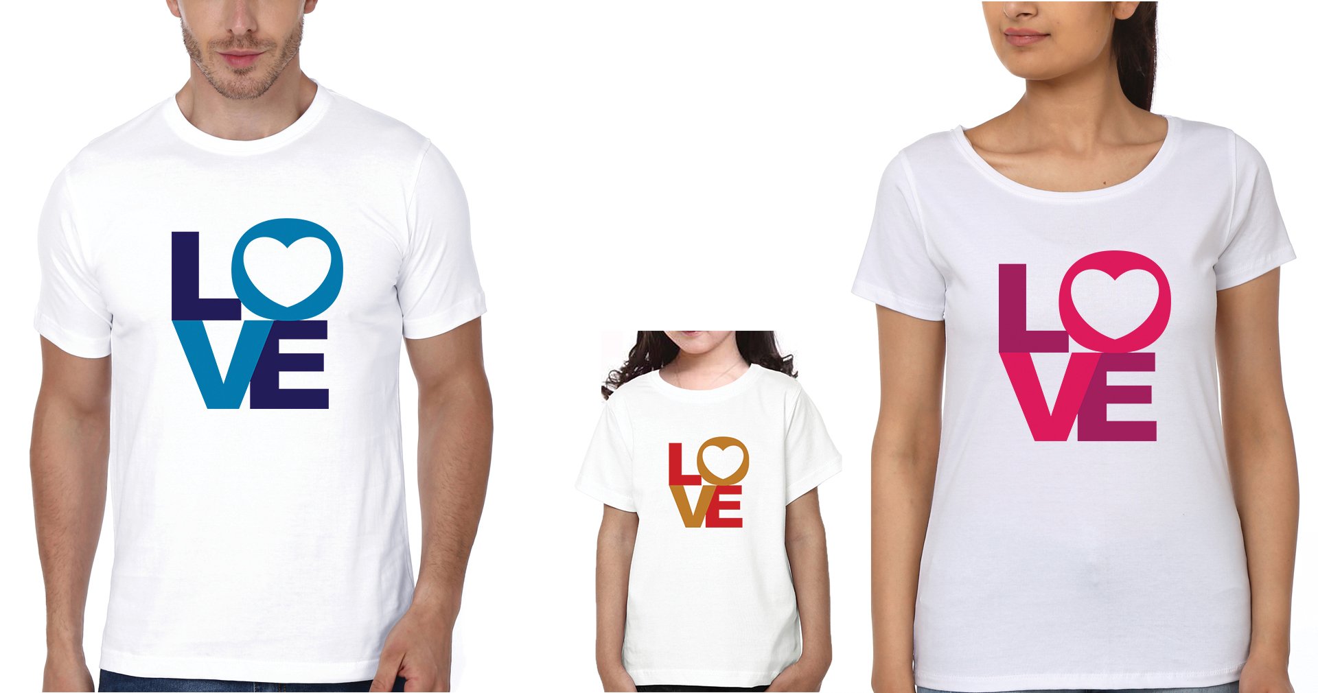 Love Family Half Sleeves T-Shirts-FunkyTradition