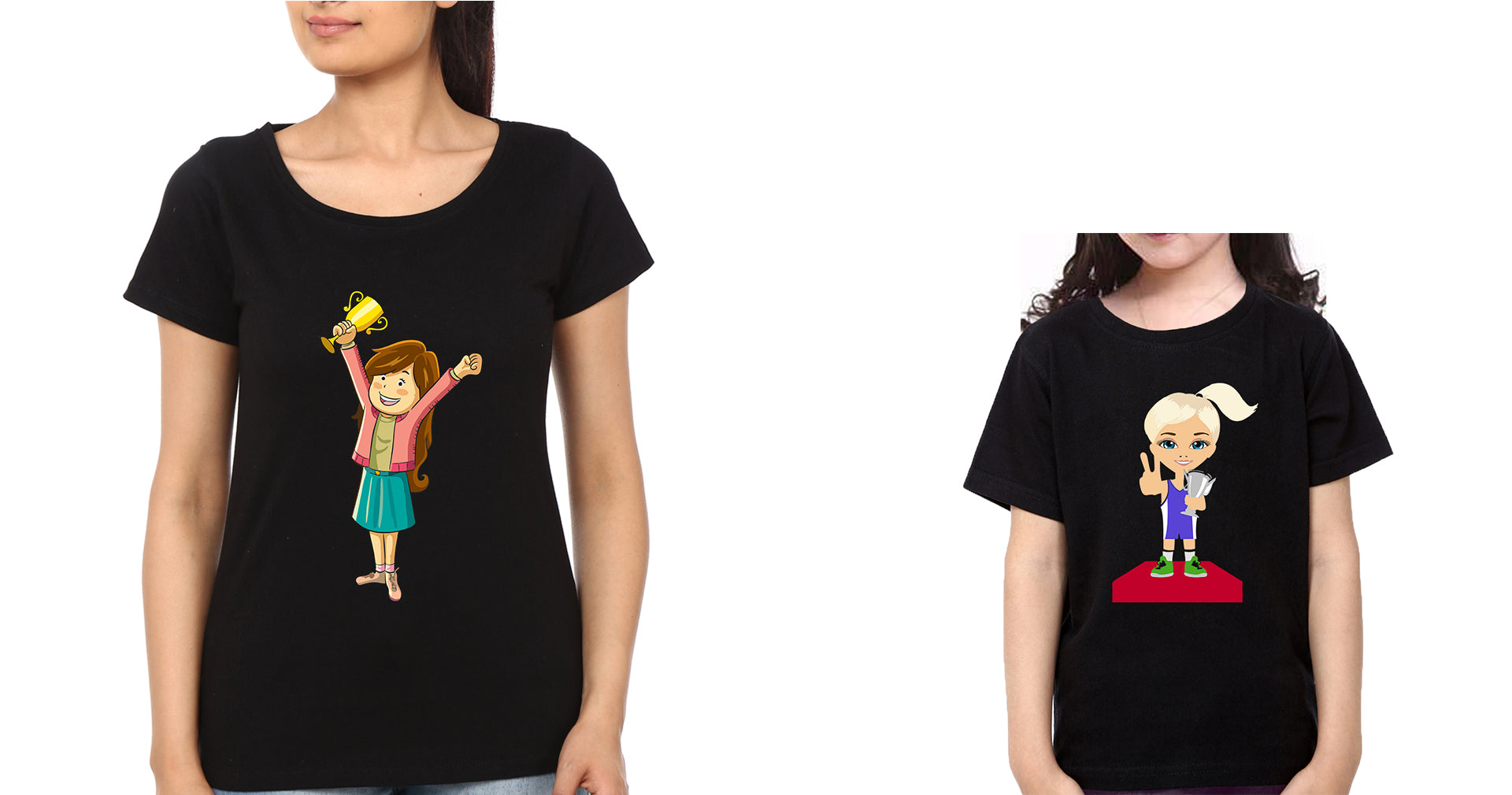 Trophy Mother and Daughter Matching T-Shirt- FunkyTradition