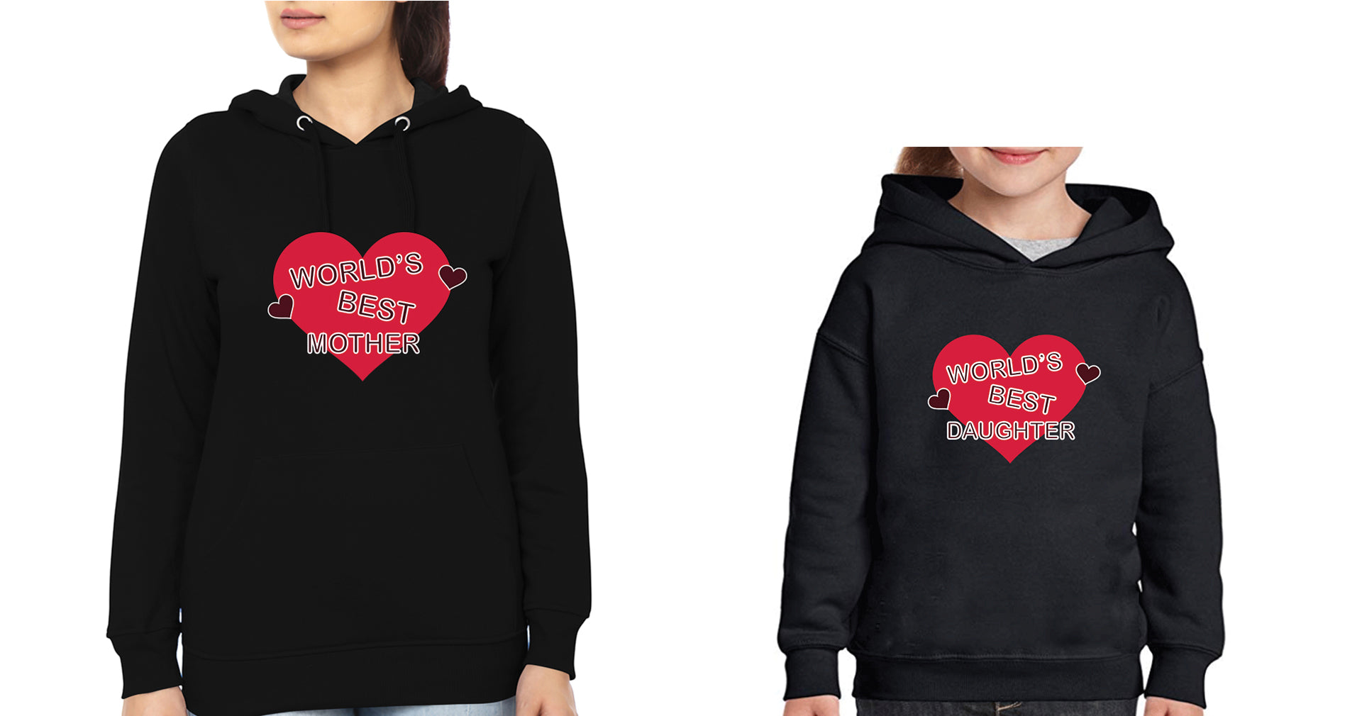 World's Best Mother World's Best Daughter Mother and Daughter Matching Hoodies- FunkyTradition