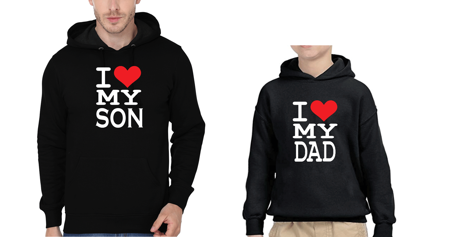 I Love My Son I Love My Dad Father and Son Matching Hoodies- FunkyTradition