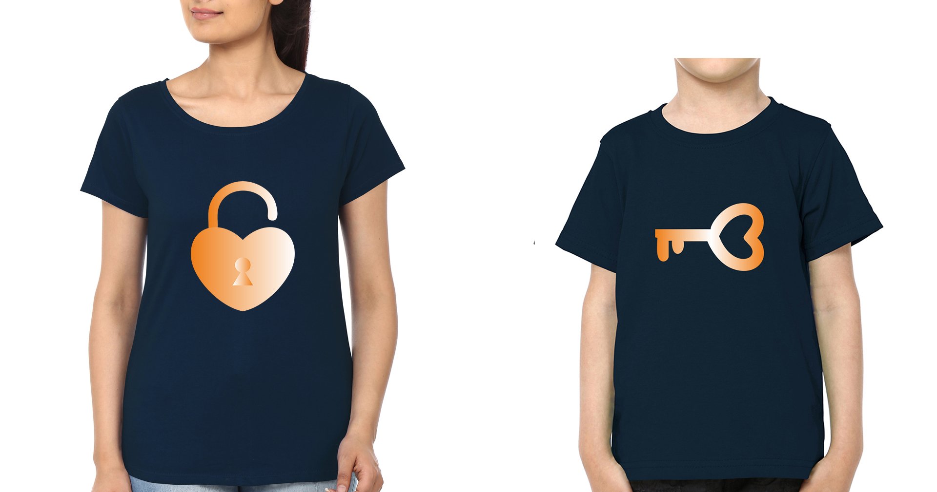 Lock Key Mother and Son Matching T-Shirt- FunkyTradition