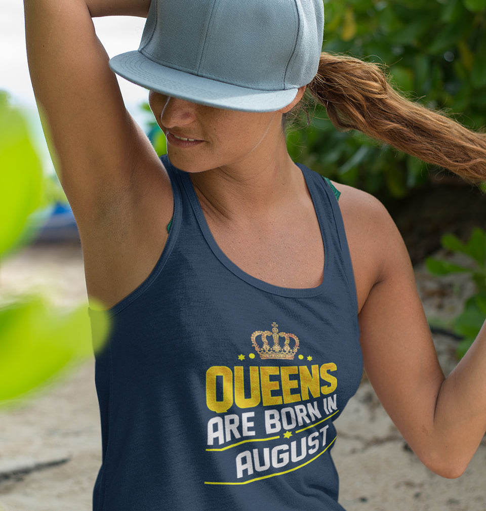 Queens Are  Born In August Women Tank Top-FunkyTradition
