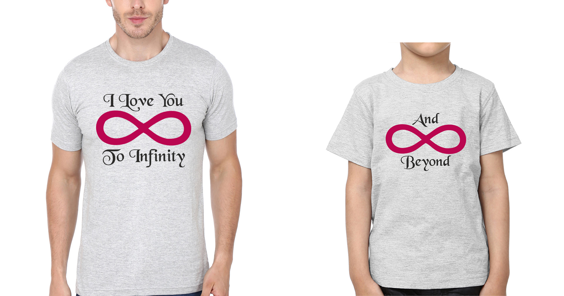 I Love You To Infinity And Beyond Father and Son Matching T-Shirt- FunkyTradition