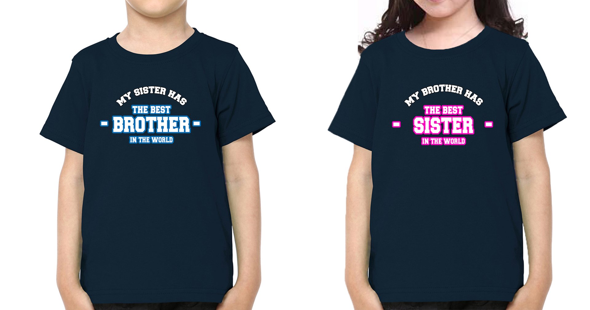 The Best Brother Sister In The World Brother-Sister Kid Half Sleeves T-Shirts -FunkyTradition