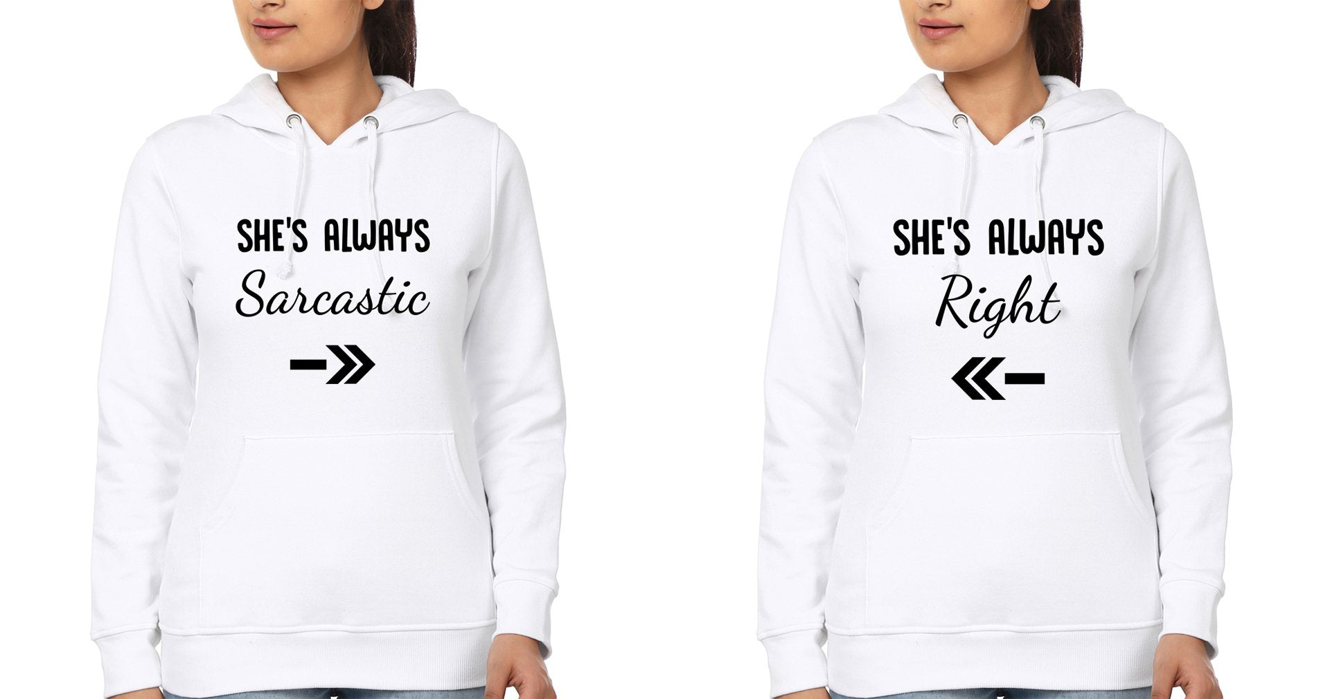 Sacrastic Right BFF Hoodies-FunkyTradition