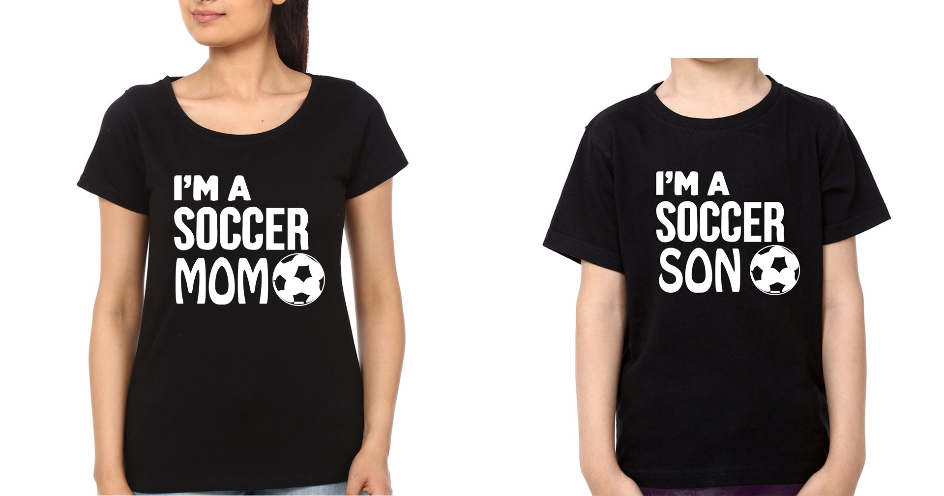 I'M A Soccer Mom I'M A Soccer Son Mother and Son Matching T-Shirt- FunkyTradition