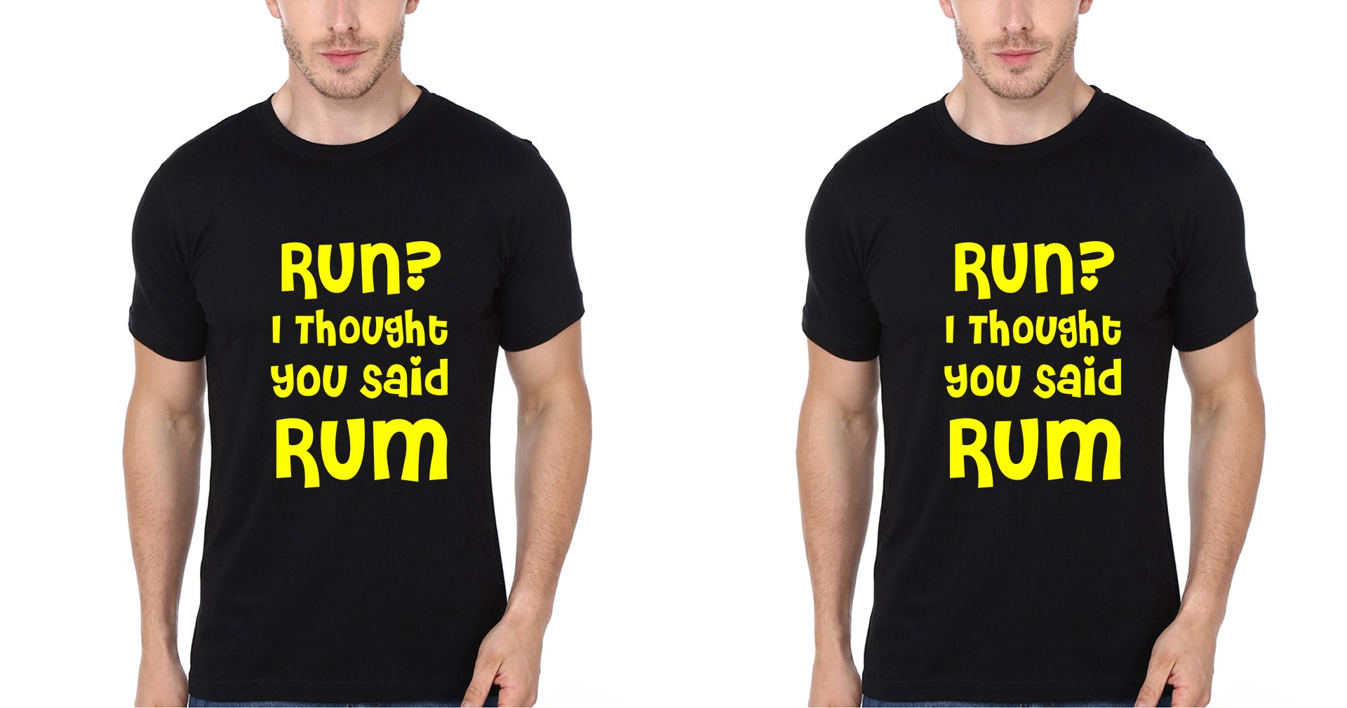 Rum BFF Half Sleeves T-Shirts-FunkyTradition