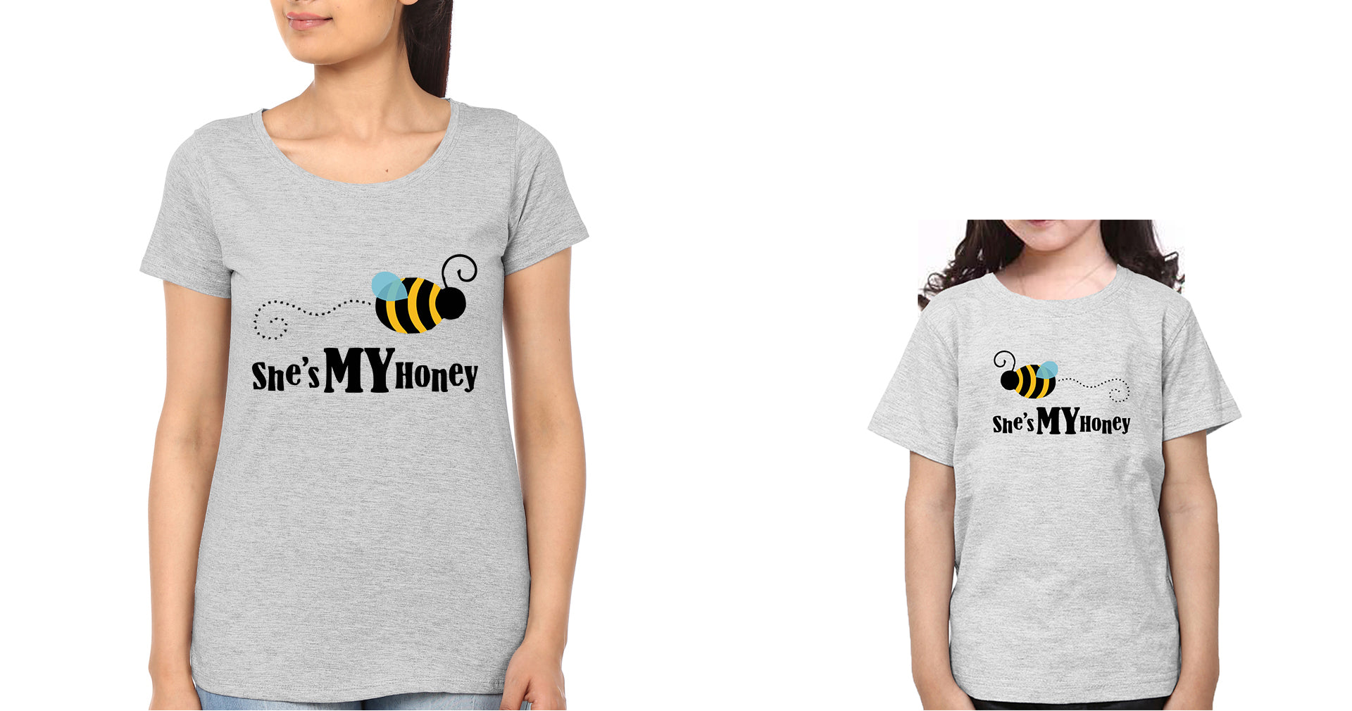She Is My Honey Mother and Daughter Matching T-Shirt- FunkyTradition