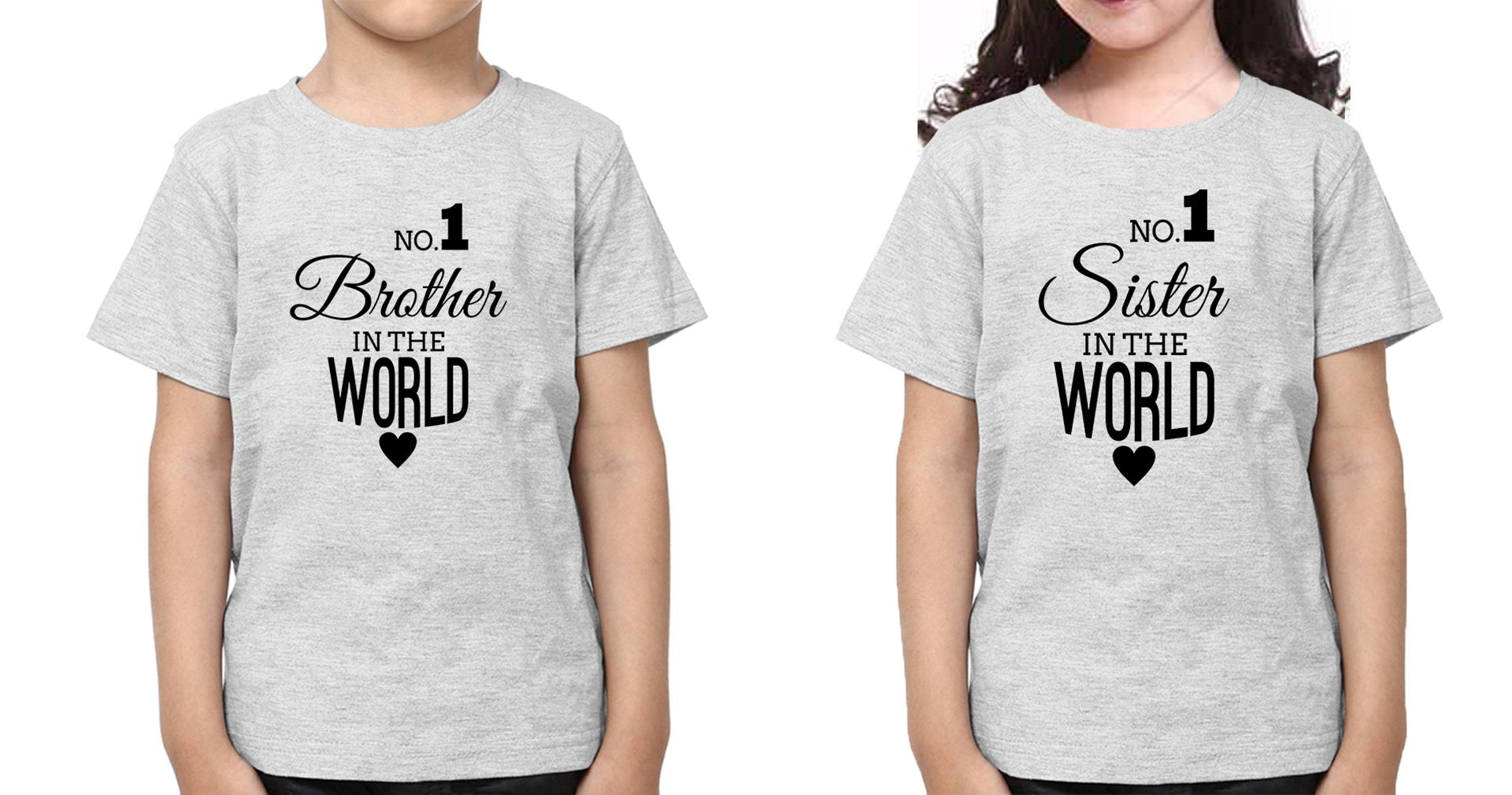 No1 Sister No1 Brother-Sister Kid Half Sleeves T-Shirts -FunkyTradition