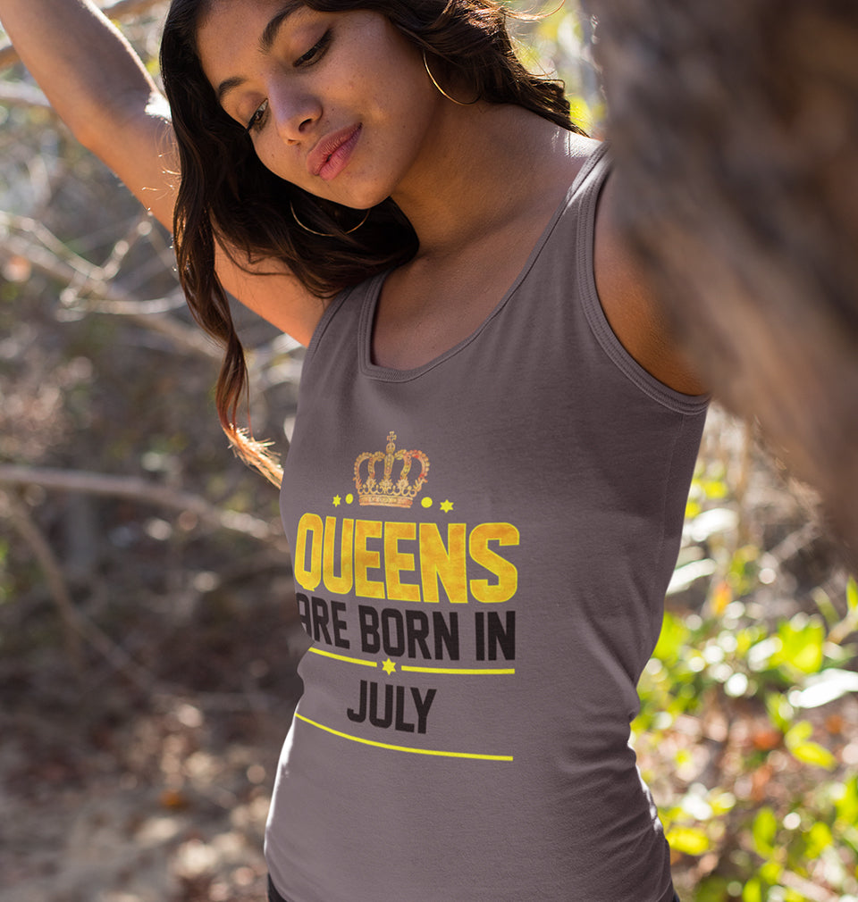 Queens Are Born In July Women Tank Top-FunkyTradition