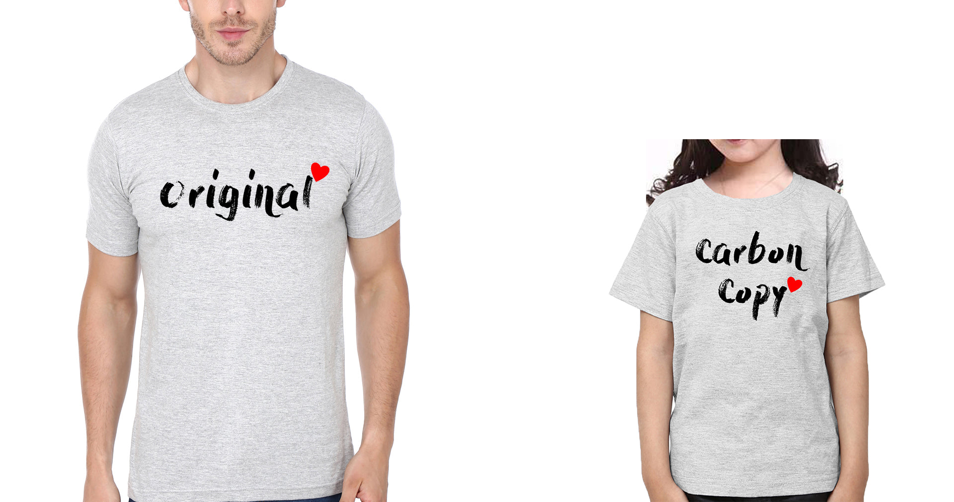 Original & Carbon Copy Father and Daughter Matching T-Shirt- FunkyTradition