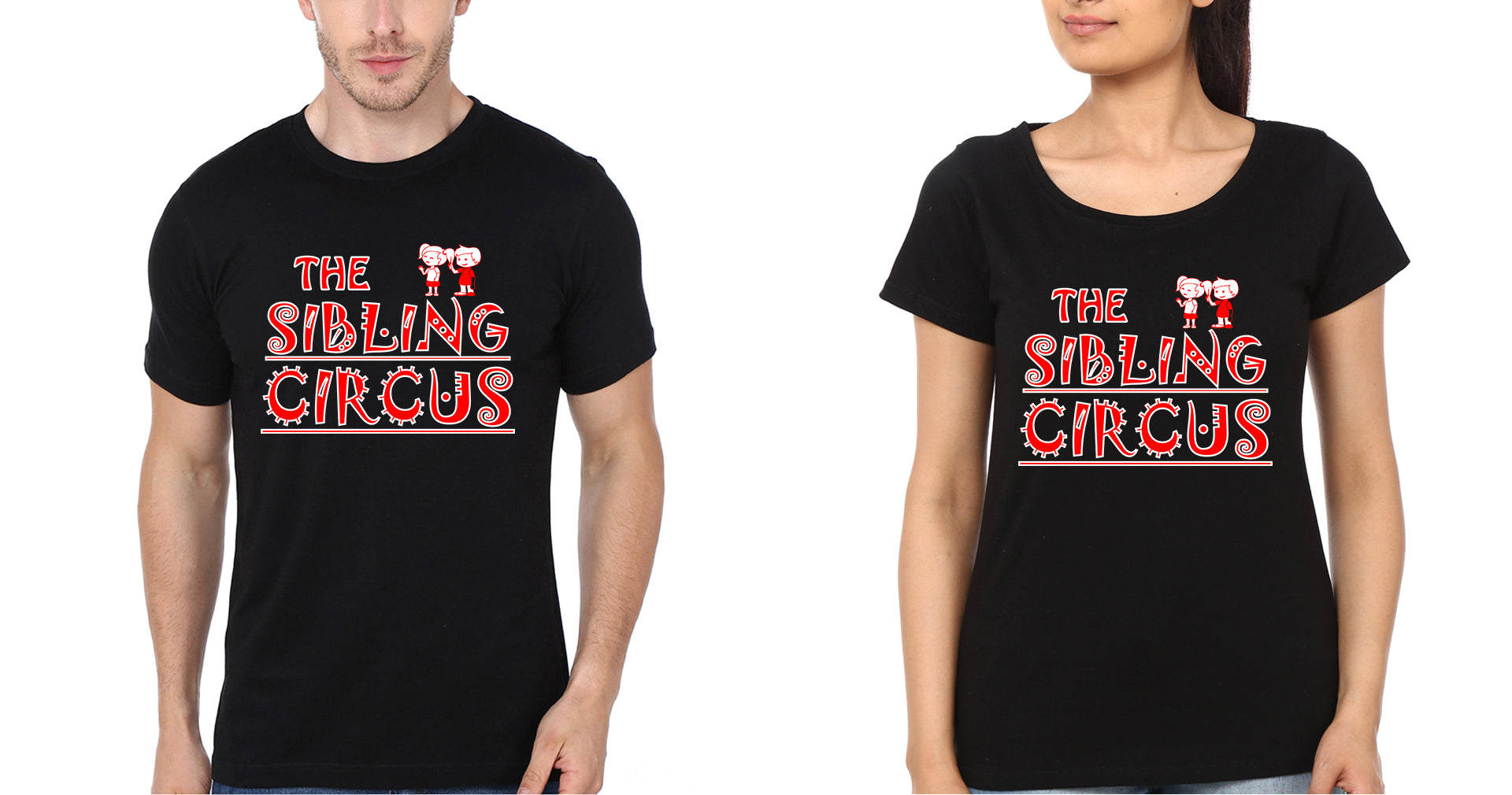 The Sibling Curcus Brother and Sister Matching T-Shirts- FunkyTradition