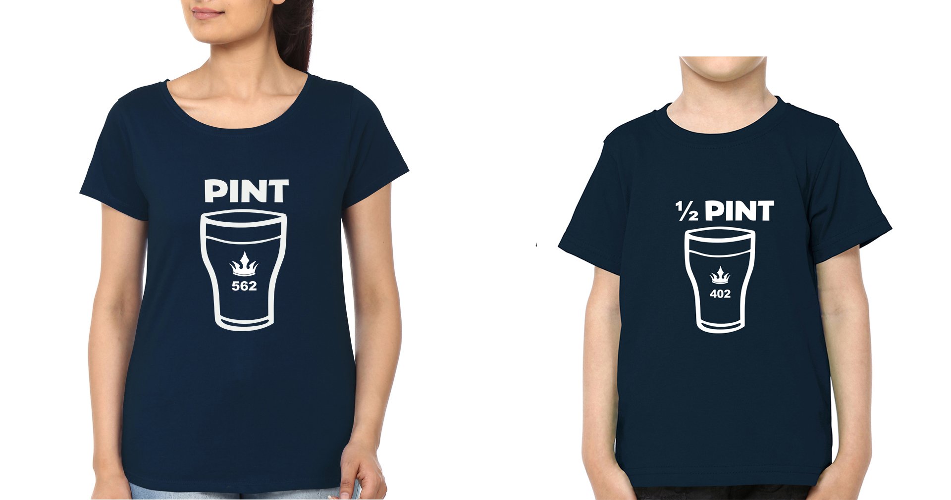Pint  Half pint Mother and Son Matching T-Shirt- FunkyTradition