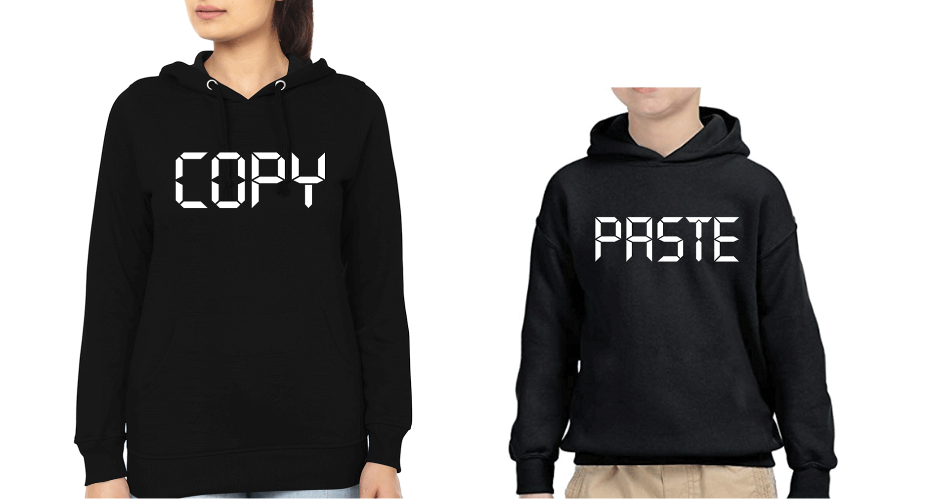 Copy Paste Mother and Son Matching Hoodies- FunkyTradition