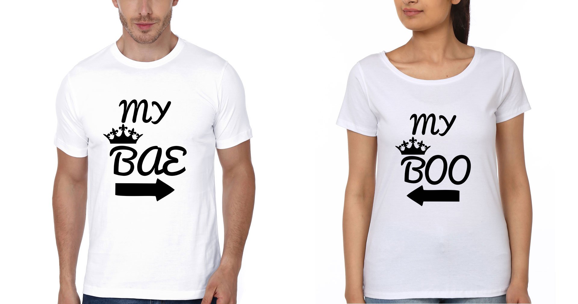 My BAE Couple Half Sleeves T-Shirts -FunkyTradition