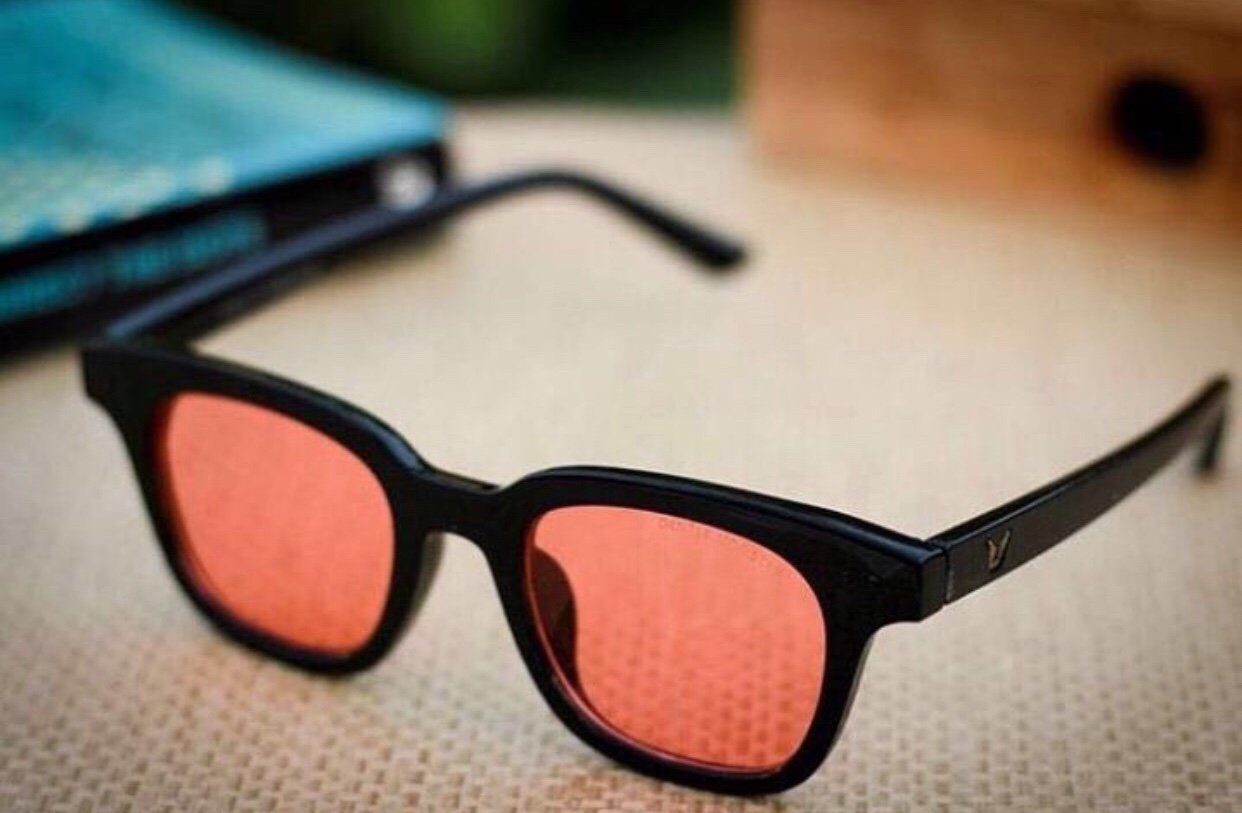 FunkyTradition Stylish Orange Monster Wayfarer Sunglasses
