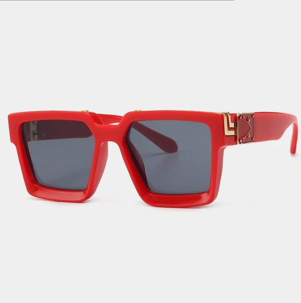 Stylish Square Red Vintage Sunglasses For Men And Women-FunkyTradition