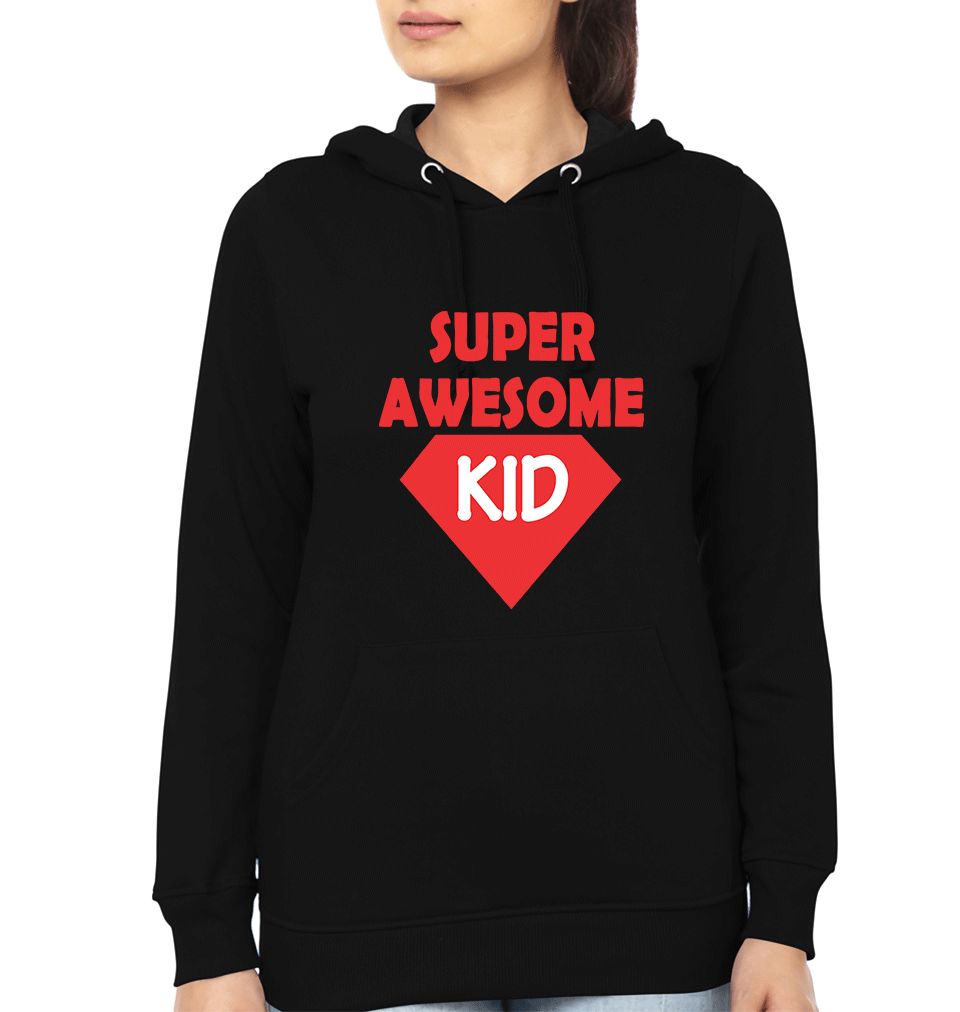 Super Awesome Kid Super Awesome Mom Mother and Son Matching Hoodies- FunkyTradition