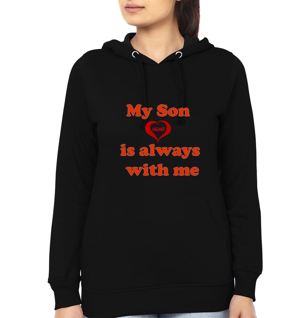 My Son Heart Is Always With Me My Mother Heart is Always With Me Mother and Son Matching Hoodies- FunkyTradition