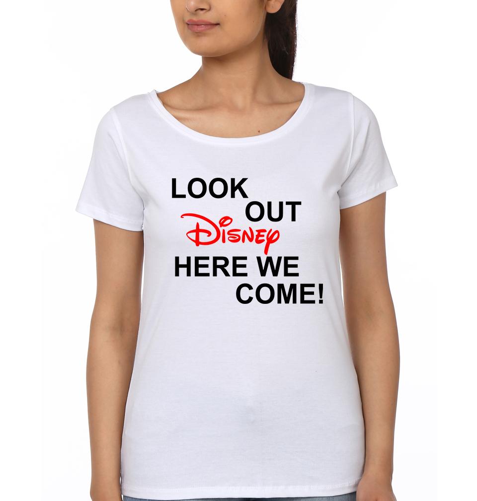 Look Out disney Here we Come Family Half Sleeves T-Shirts-FunkyTradition