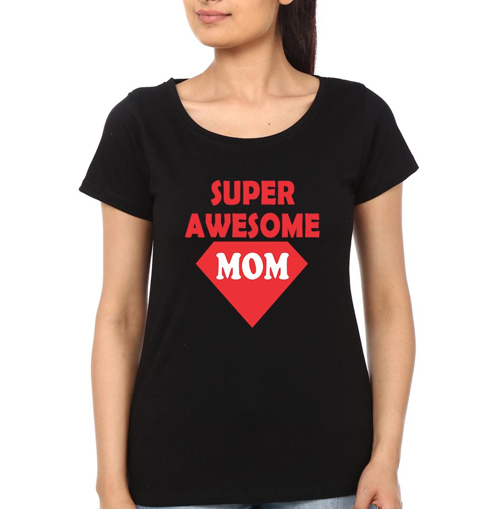 Super awesome dad Mom baby Family Half Sleeves T-Shirts-FunkyTradition