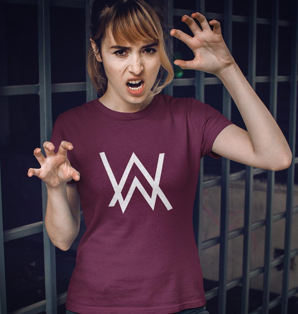 Alan Walker Womens Half Sleeves T-Shirts-FunkyTradition - FunkyTradition