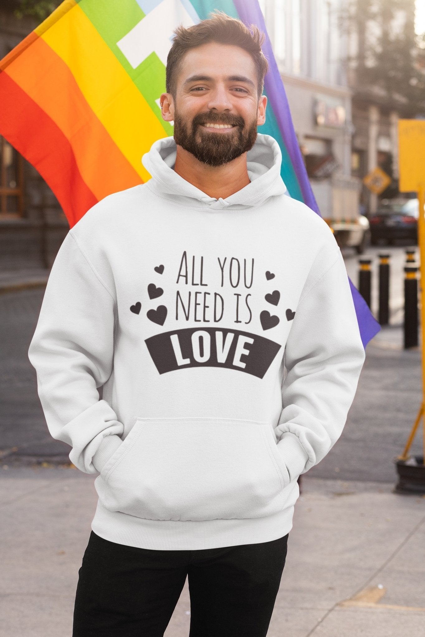 All you need is love Men Hoodies-FunkyTradition - FunkyTradition