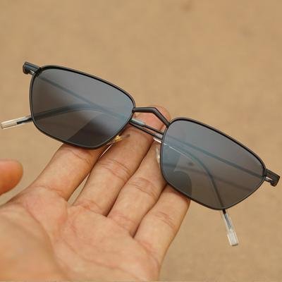 Andreas Full Black Edition Trapezoid Sunglasses For Men And Women-FunkyTradition - FunkyTradition