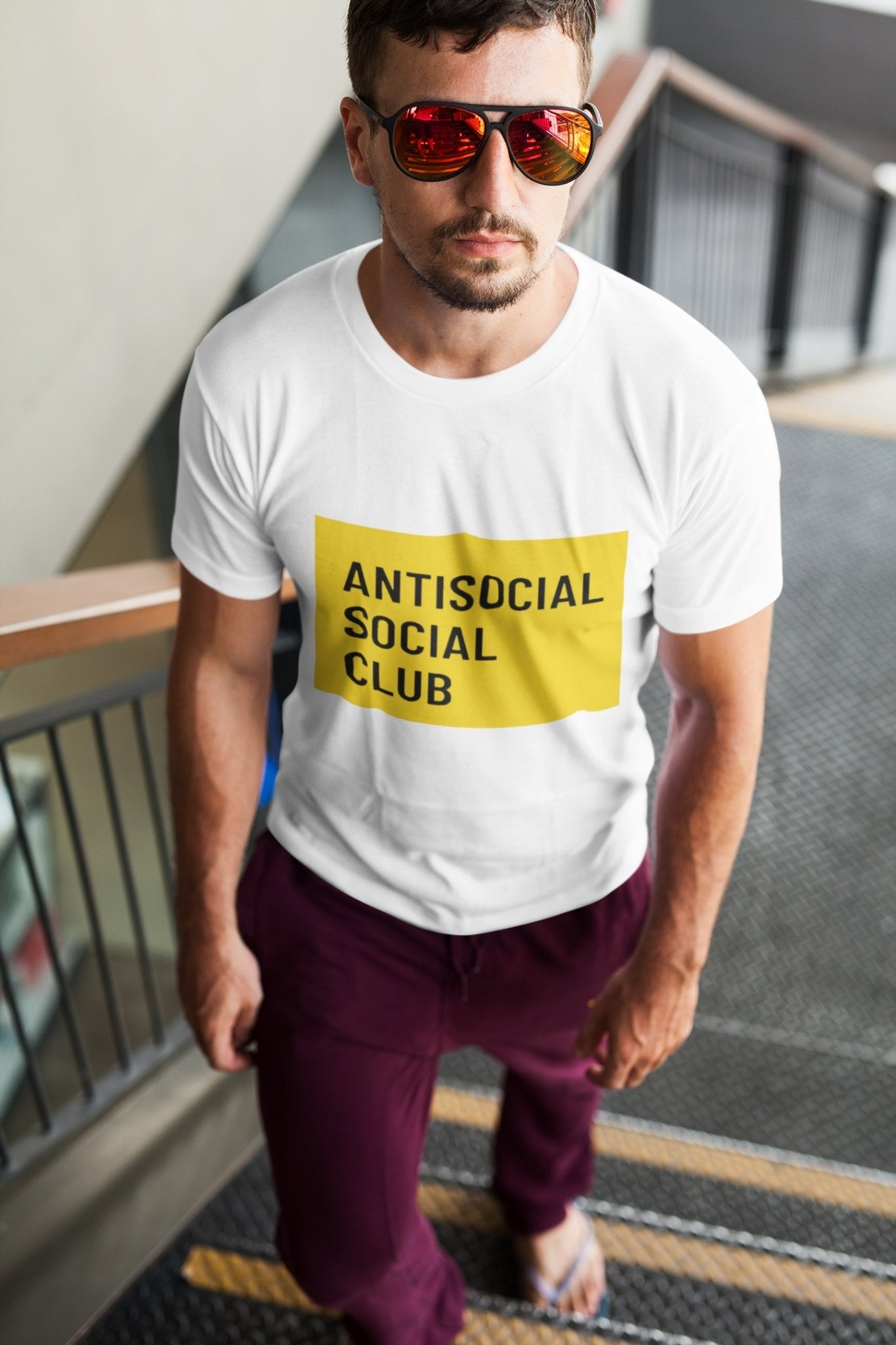 Antisocial Social Club Mens Half Sleeves T-shirt- FunkyTradition - Funky Tees Club