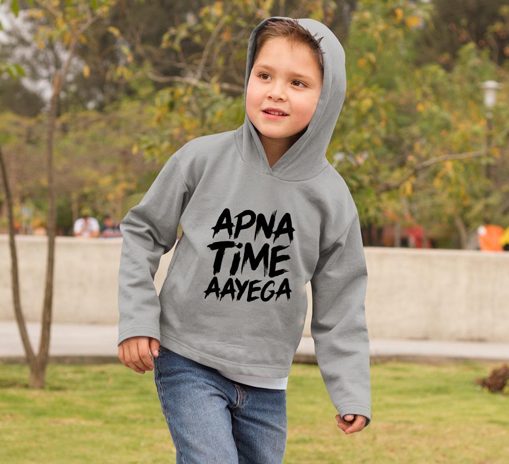 Apna Time Aayega Boy Hoodies-FunkyTradition - FunkyTradition