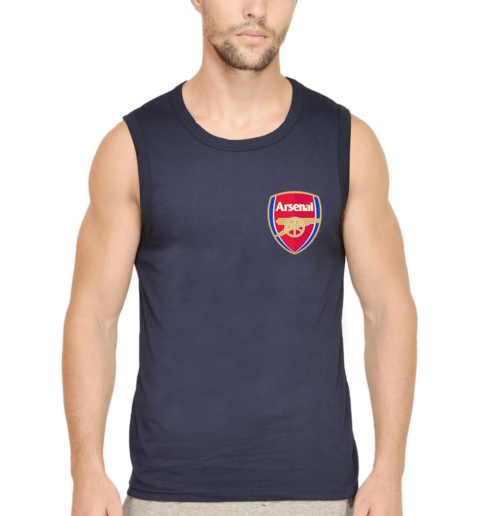 Arsenal Logo Men Sleeveless T-Shirts-FunkyTradition - Funky Tees Club