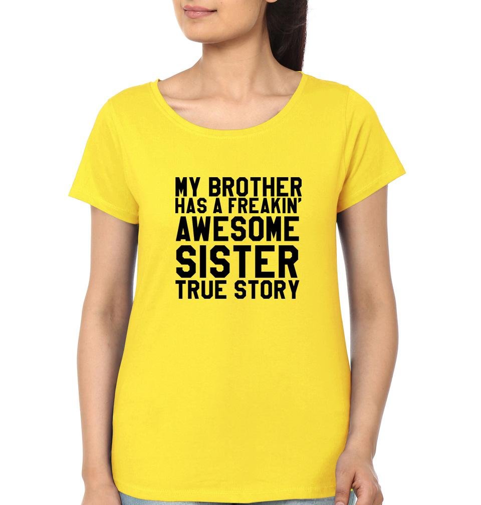 AWESOME SISTER Brother and Sister Matching T-Shirts- FunkyTradition - FunkyTradition