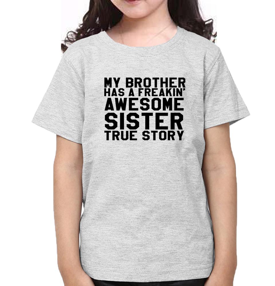 Awesome Sister Brother-Sister Kid Half Sleeves T-Shirts -FunkyTradition - FunkyTradition