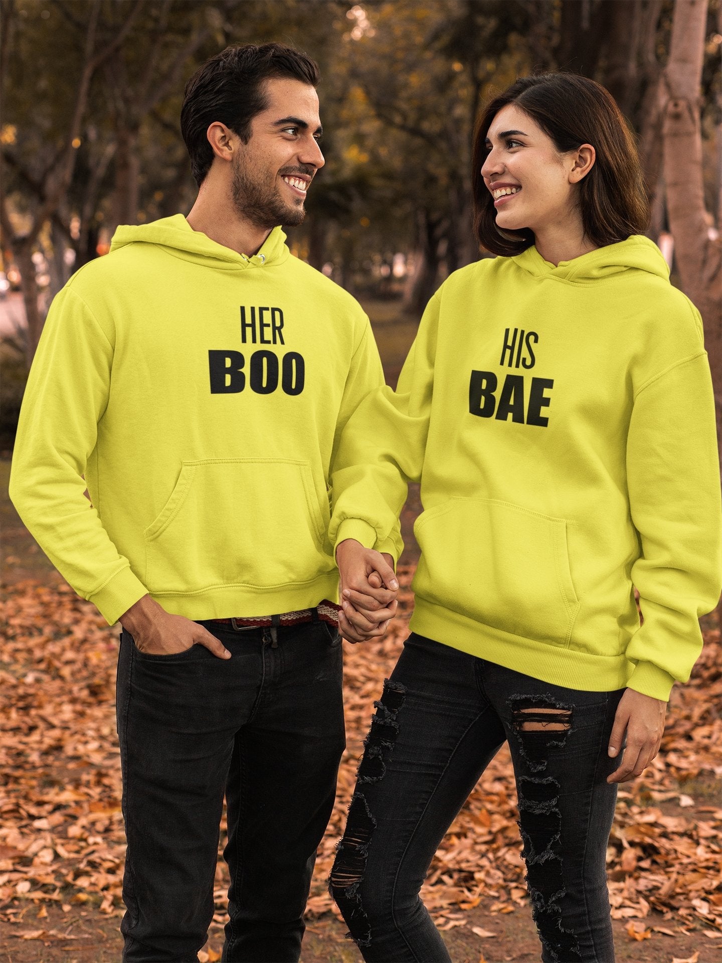 Babe Boo Couple Hoodie-FunkyTradition - FunkyTradition