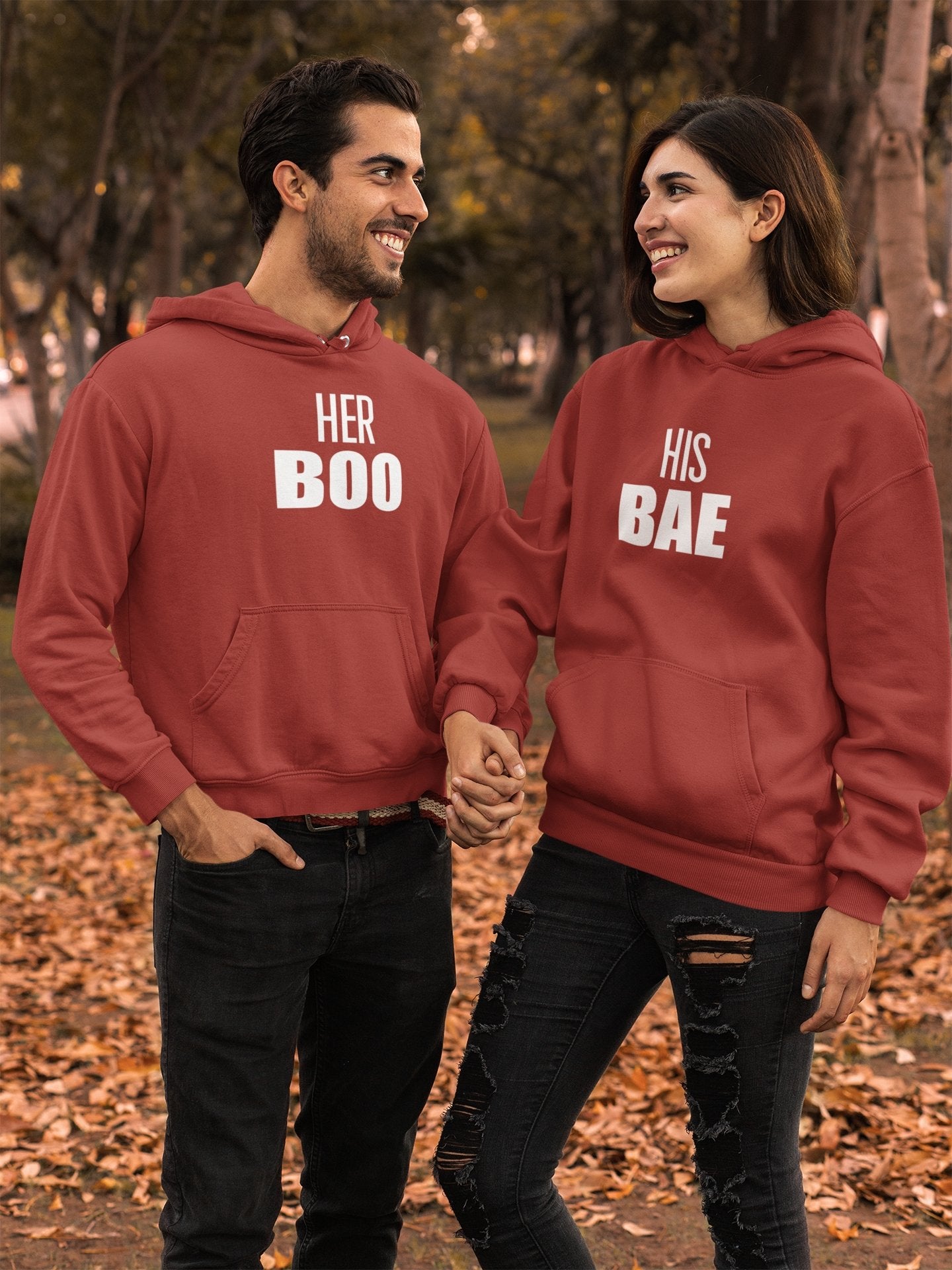 Babe Boo Couple Hoodie-FunkyTradition - FunkyTradition