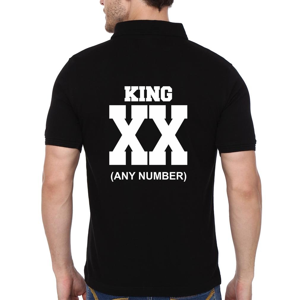 Back King Queen XX Couple Polo Half Sleeves T-Shirts -FunkyTradition - FunkyTradition