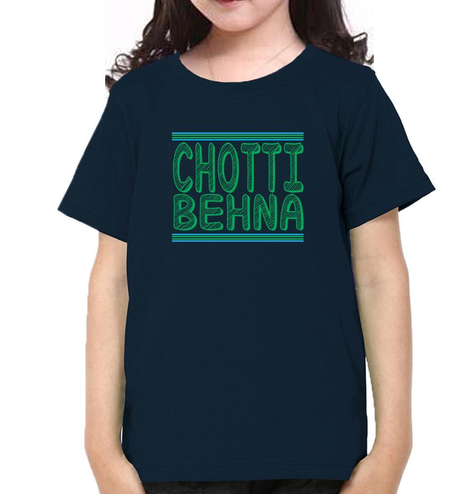 Bade Bhaiya Choti behna Brother-Sister Kid Half Sleeves T-Shirts -FunkyTradition - FunkyTradition