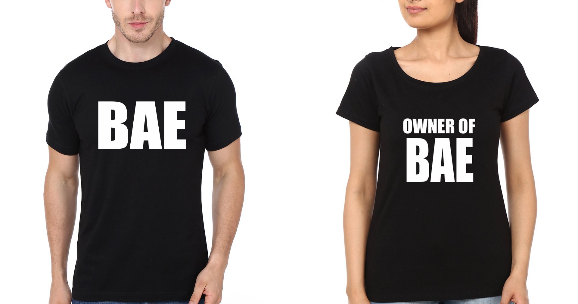 BAE&Owner of BAE Couple Half Sleeves T-Shirts -FunkyTradition - FunkyTradition