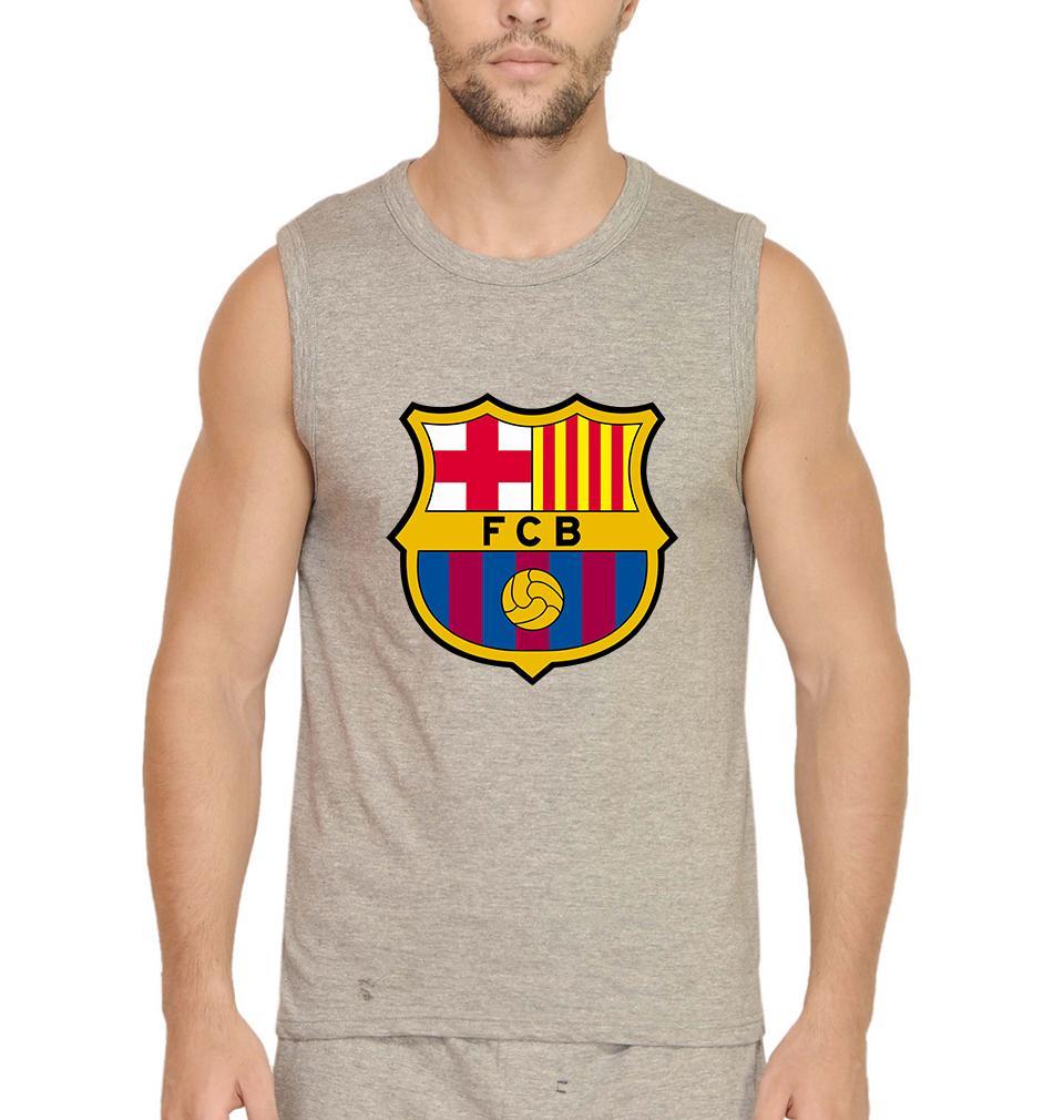 Barcelona Men Sleeveless T-Shirts-FunkyTradition - FunkyTradition