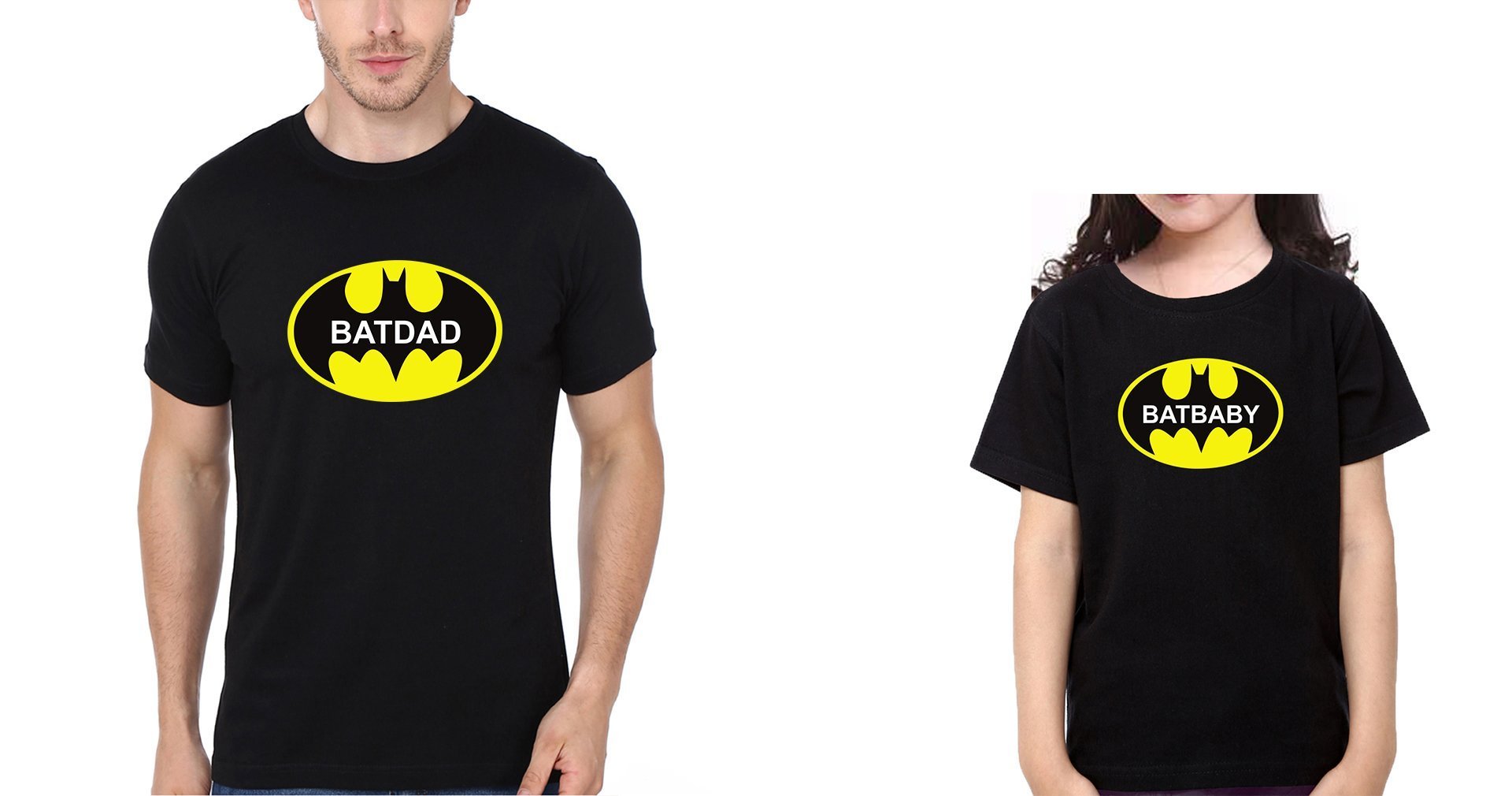Batdad Batbaby Father and Daughter Matching T-Shirt- FunkyTradition - Funky Tees Club