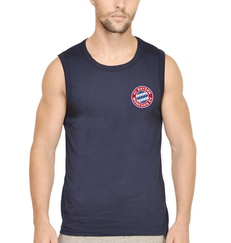 Bayern Munich Logo Men Sleeveless T-Shirts-FunkyTradition - Funky Tees Club
