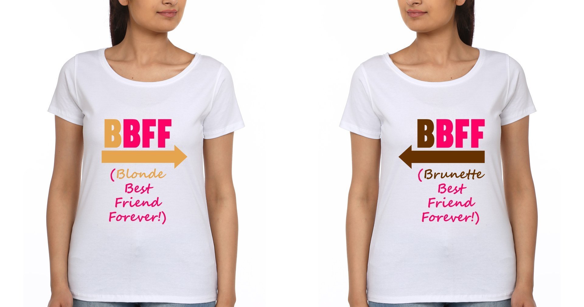 BBFF BFF Half Sleeves T-Shirts-FunkyTees - Funky Tees Club