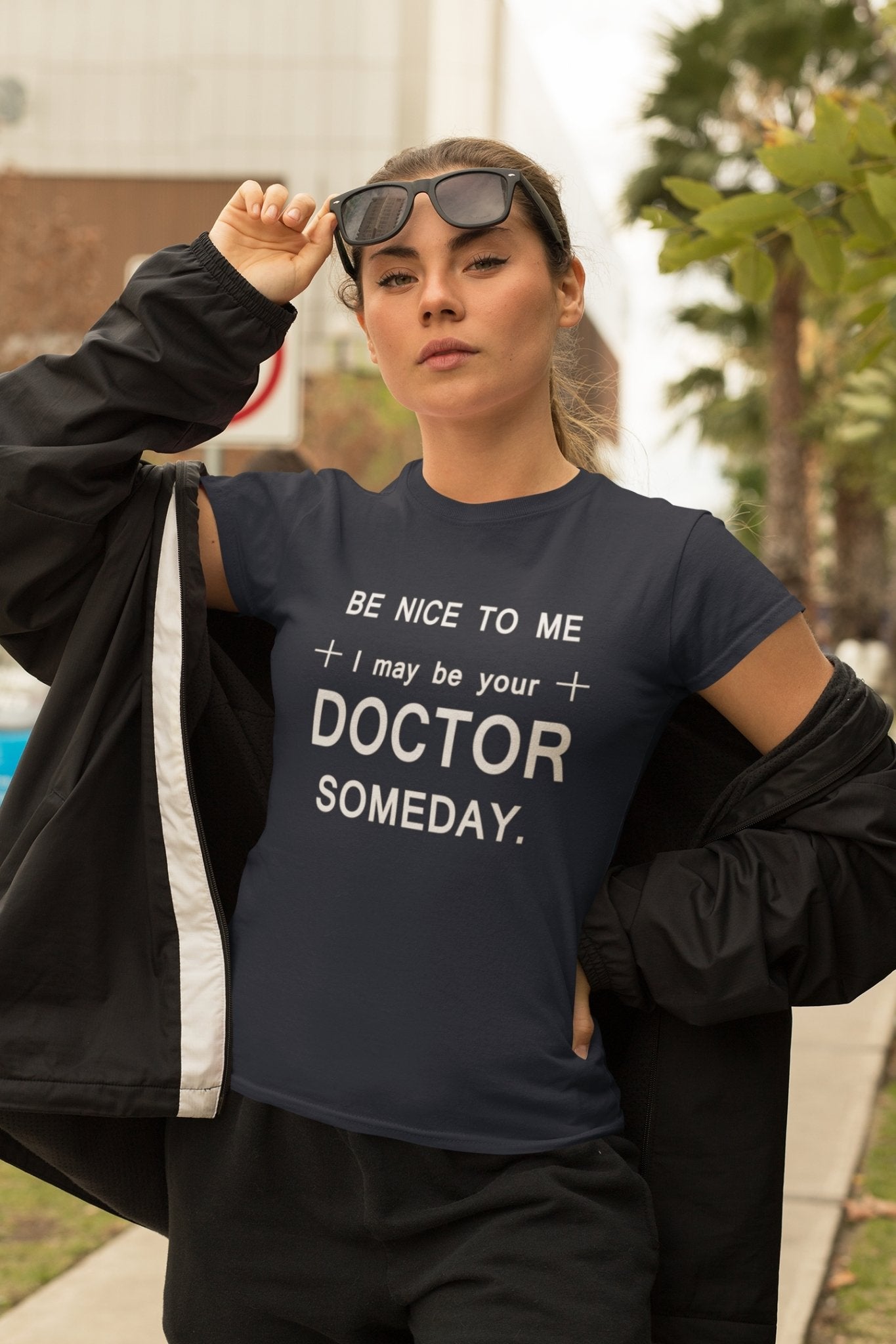 Be Nice To Me Doctor Women Half Sleeves T-shirt- FunkyTradition - Funky Tees Club