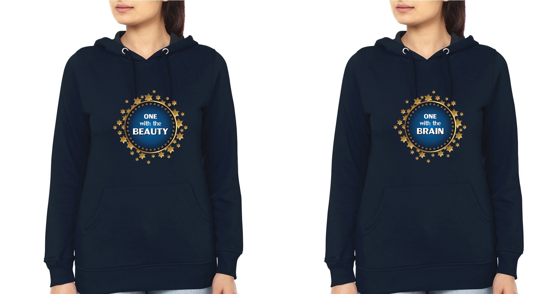 Beauty & Brain Sister Sister Hoodies-FunkyTradition - FunkyTradition