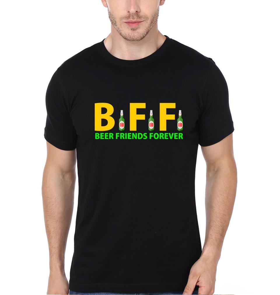 beer Friend forever BFF Half Sleeves T-Shirts-FunkyTees - Funky Tees Club