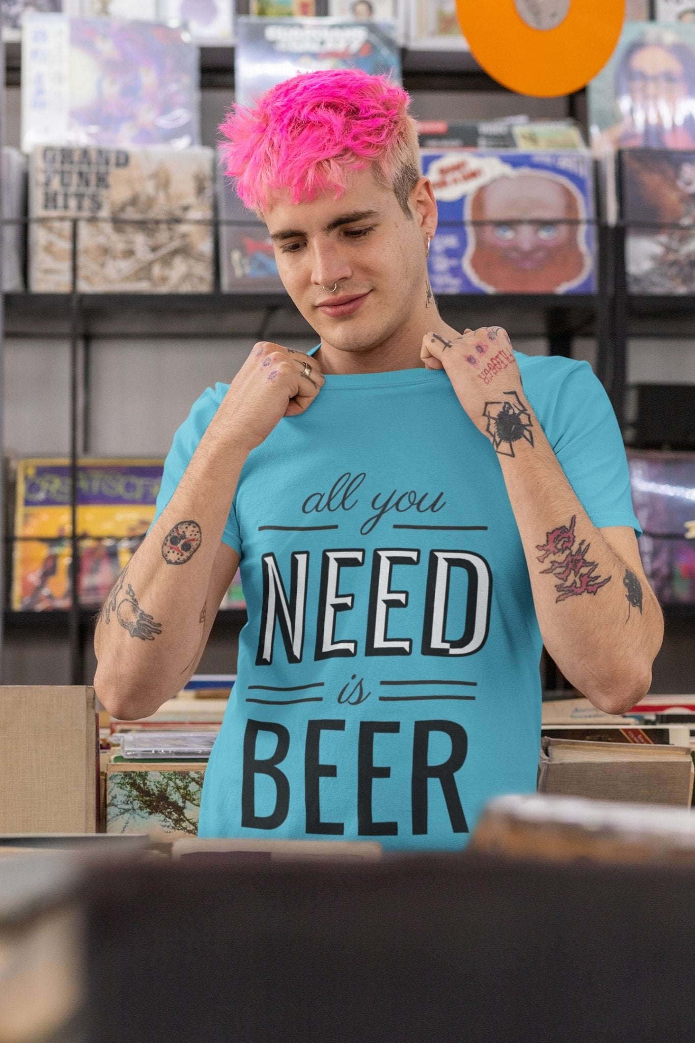 Beer Men Half Sleeves T-Shirt- FunkyTradition - FunkyTradition